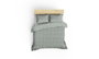 L'essentiel linge de maison Juego de colcha acolchada doble Verde mar y Blanco
